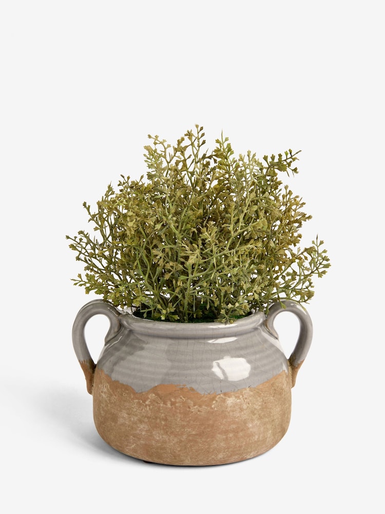 Grey Rustic Artifcial Plant Bowl - Image 3 of 4