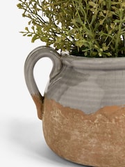 Grey Rustic Artifcial Plant Bowl - Image 4 of 4