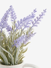 Purple Artificial Lavender In Ceramic Jug - Image 4 of 4