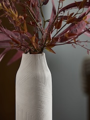 Red Artificial Flower Arrangement in Tall Ceramic Vase - Image 2 of 4