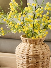 Artificial Floral Arrangment In Woven Vase - Imagen 2 de 4