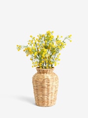 Artificial Floral Arrangment In Woven Vase - Imagen 3 de 4