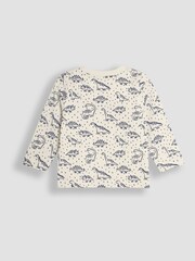 JoJo Maman Bébé Tan Dino Texture Dungarees & Top Set - Image 5 of 6
