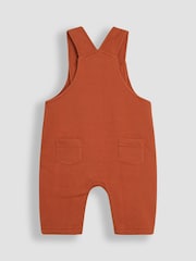 JoJo Maman Bébé Rust Forest Animal Textured Dungarees & Top Set - Image 2 of 6