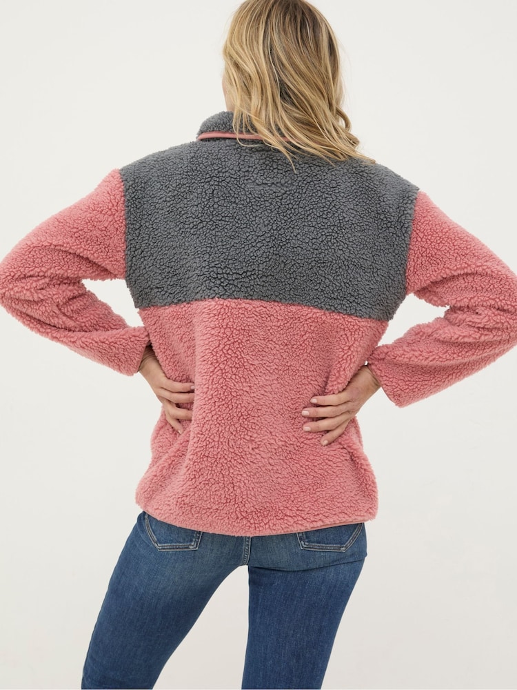 FatFace Multi Colourblock Half Neck Fleece - Image 2 of 5