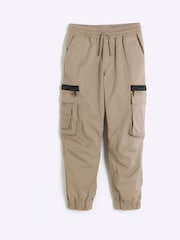 River Island Natural Boys Tech Cargo Trousers - Image 1 of 3