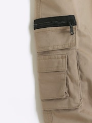 River Island Natural Boys Tech Cargo Trousers - Image 2 of 3