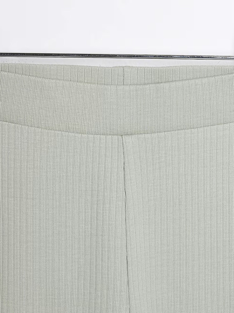 River Island dekleta 100% Cotton Rib Kickflare hlače 2 komplet - Slika 4 iz 4