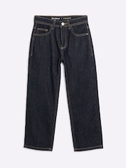 River Island Blue Straight Fit Boys Denim 100% Cotton Jeans - Image 1 of 4