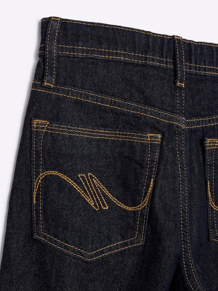 River Island Blue Straight Fit Boys Denim 100% Cotton Jeans - Image 4 of 4 River Island Blue Straight Fit Boys Denim 100% Cotton Jeans - Image 4 of 4