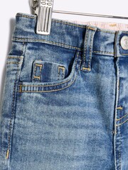 River Island Blue Girls 100% Cotton Denim Flare Fit Jeans - Image 3 of 4