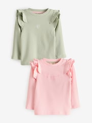 River Island River Island dekleta Rib topi 2 Pack - Slika 1 iz 3