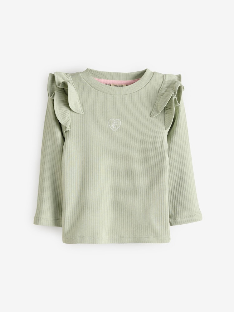 River Island Pink River Island Girls Rib Tops 2 Pack - Image 3 of 3 River Island Pink River Island Girls Rib Tops 2 Pack - Image 3 of 3