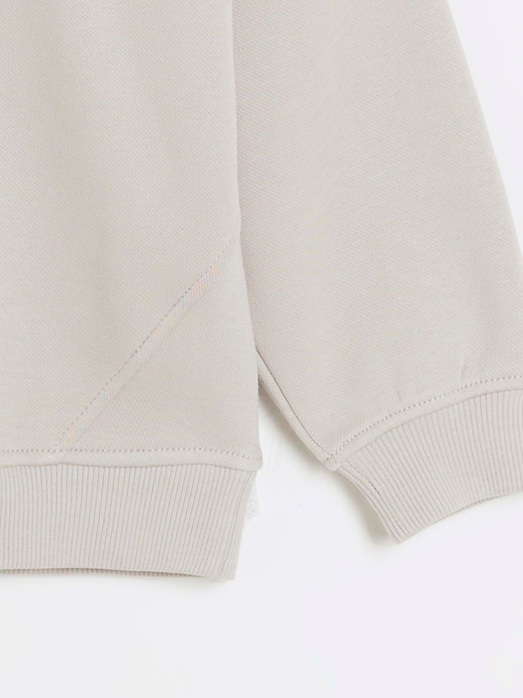 River Island Natural Regular Fit Boys 100% Cotton Hoodie - Image 4 of 4