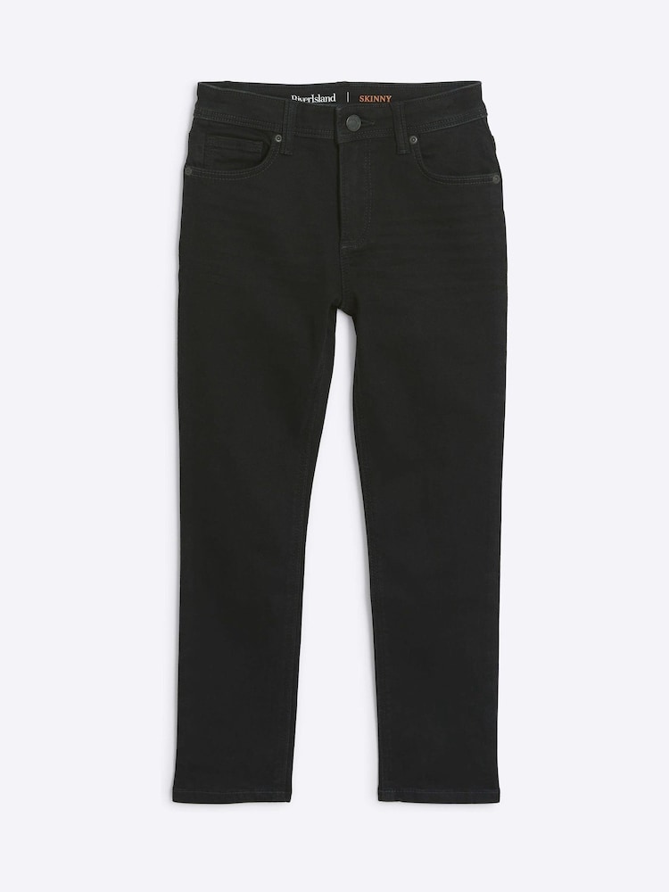 River Island Black Boys Relaxed Skinny Jeans - Image 1 of 4 River Island Black Boys Relaxed Skinny Jeans - Image 1 of 4