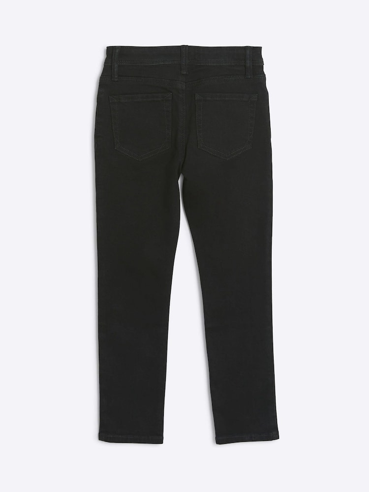 River Island Black Boys Relaxed Skinny Jeans - Image 2 of 4