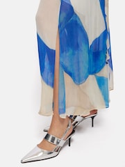 Jigsaw Blue Abstract Long Sleeve Dress - Image 5 of 7