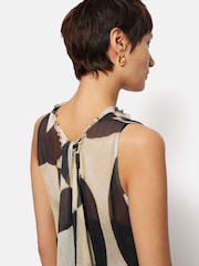 Jigsaw Black Abstract Sleeveless Dress - Image 5 of 7