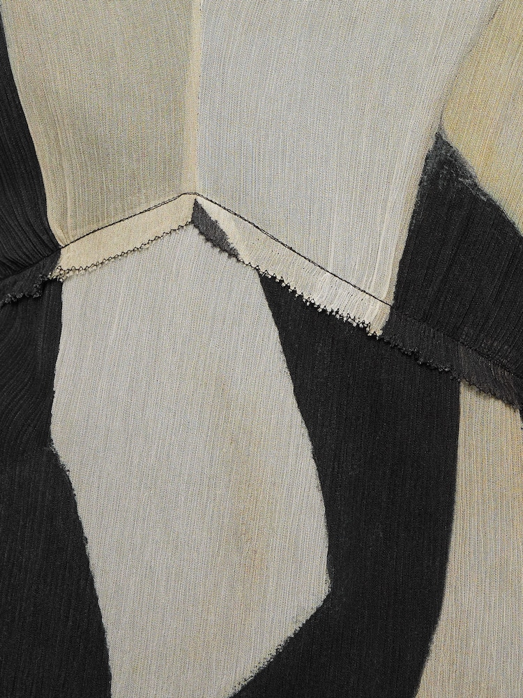 Jigsaw Black Abstract Sleeveless Dress - Image 7 of 7