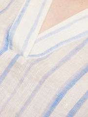 Jigsaw Blue Linen Stripe Tunic Dress - Image 7 of 8