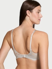 Victoria's Secret Silver Pearl Grey Lightly Lined Demi Twinkle Strap Bra - Image 2 of 3