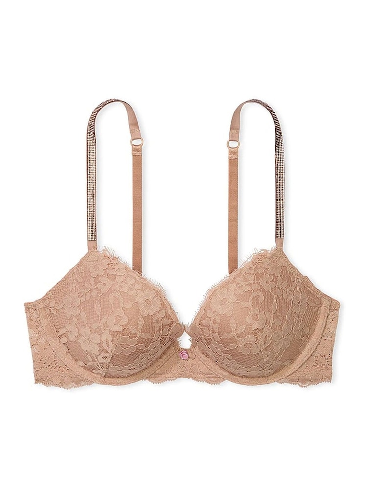 Victoria's Secret Praline Nude Push Up Twinkle Strap Bra - Image 3 of 3