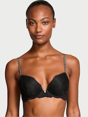 Victoria's Secret Black Push Up Twinkle Strap Bra - Image 1 of 3