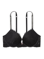 Victoria's Secret Black Push Up Twinkle Strap Bra - Image 3 of 3