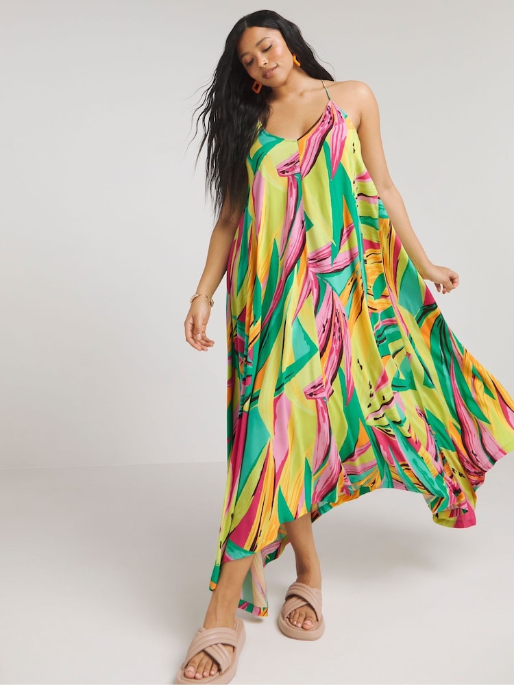 Simply Be Yellow Strappy Beach Dress - Image 1 of 4