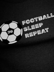 Personalised Football Sleep Repeat T-Shirt by Stitch Style - Image 4 of 5