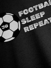 Personalised Football Sleep Repeat T-Shirt by Stitch Style - Image 5 of 5