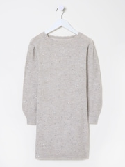 Oatmeal Sequin Knitted Dress - Image 4 of 4