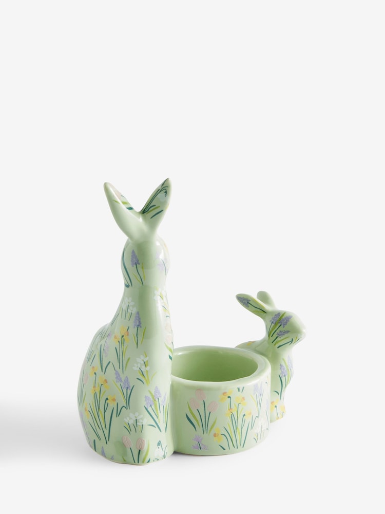 Multi Pastel Floral Bunny Tea Light Candle Holder - Image 5 of 6