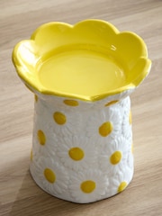 Yellow Floral Daisy Embossed Candle Holder - Image 3 of 5