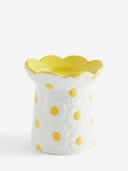 Yellow Floral Daisy Embossed Candle Holder - Image 4 of 5