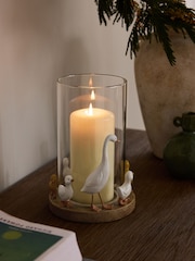 White/Yellow Duck Family Candle Holder Hurricane - Image 2 of 5