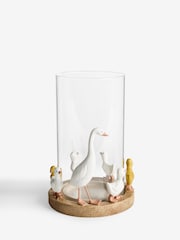 White/Yellow Duck Family Candle Holder Hurricane - Image 4 of 5