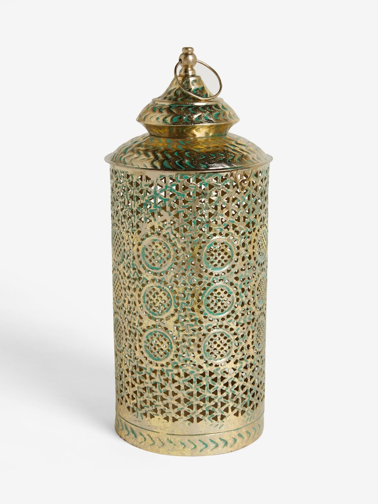 Metal Cutout Patterned Lantern - Image 5 of 6