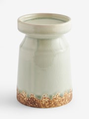 Neutral Speckled Reactive Glazed Pillar Candle Holder - Image 4 of 4