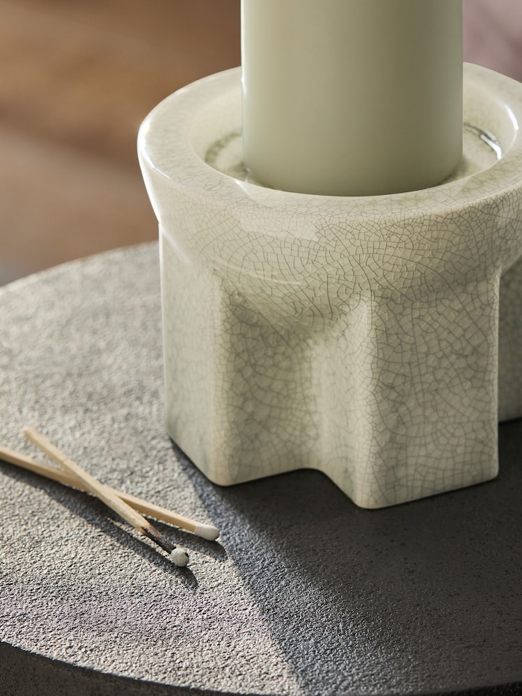Neutral Footed Pillar Candle Holder - Image 2 of 3