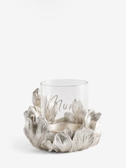 Silver Floral Mothers Day Tea Light Hurricane Candle Holder - Image 3 of 3
