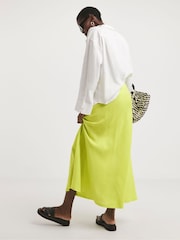 JD Williams Green Satin Slip Skirt - Image 2 of 4