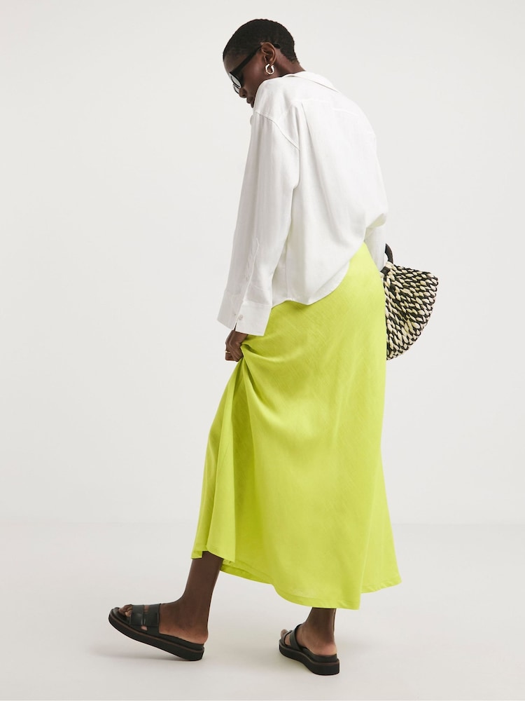 JD Williams Green Satin Slip Skirt - Image 2 of 4