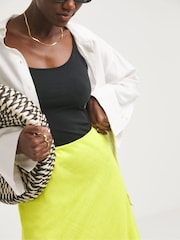 JD Williams Green Satin Slip Skirt - Image 4 of 4