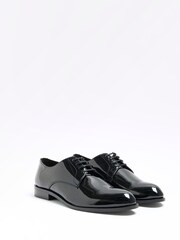 River Island Black Patent Derby Shoes - Image 2 of 5