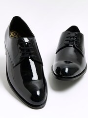 River Island Black Patent Derby Shoes - Image 4 of 5