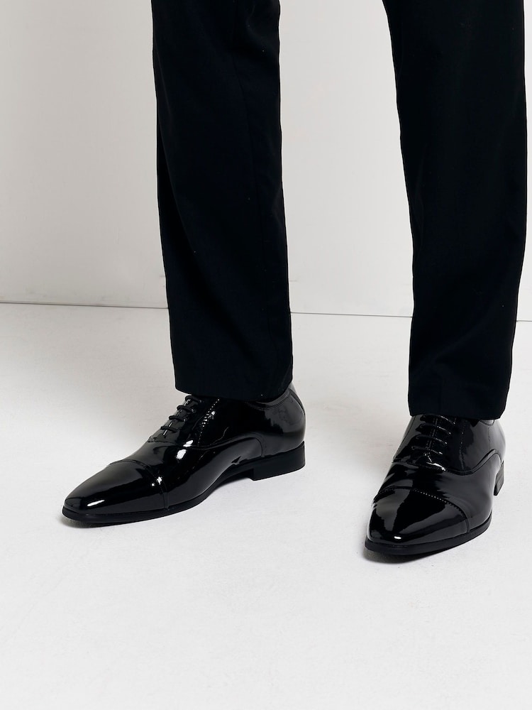 River Island Black Patent Derby Shoes - Image 5 of 5