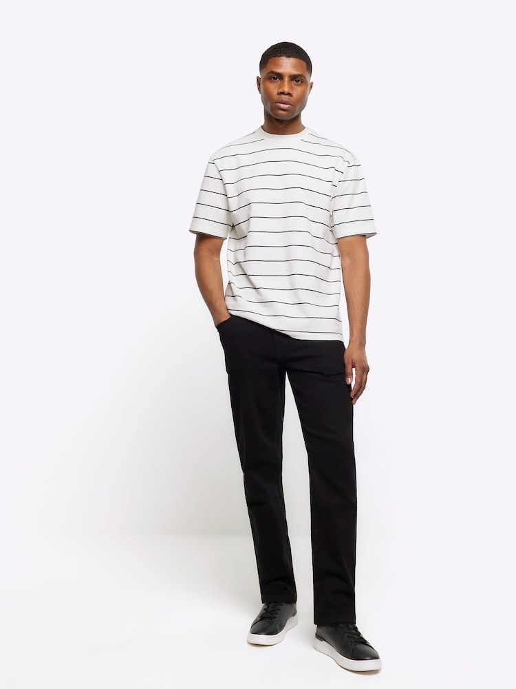 River Island Black Tapered Stretch Jeans - Image 2 of 8