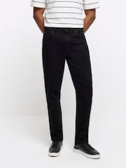 River Island Black Tapered Stretch Jeans - Image 5 of 8