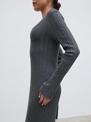 Pretty Lavish Grey Scarlett Tie Knit Dress - Image 5 of 5